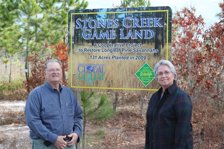 Tom Darden and Lark Hayes, Stones Creek Game Land, NC, December 2011 (Photo by Lark Hayes)
