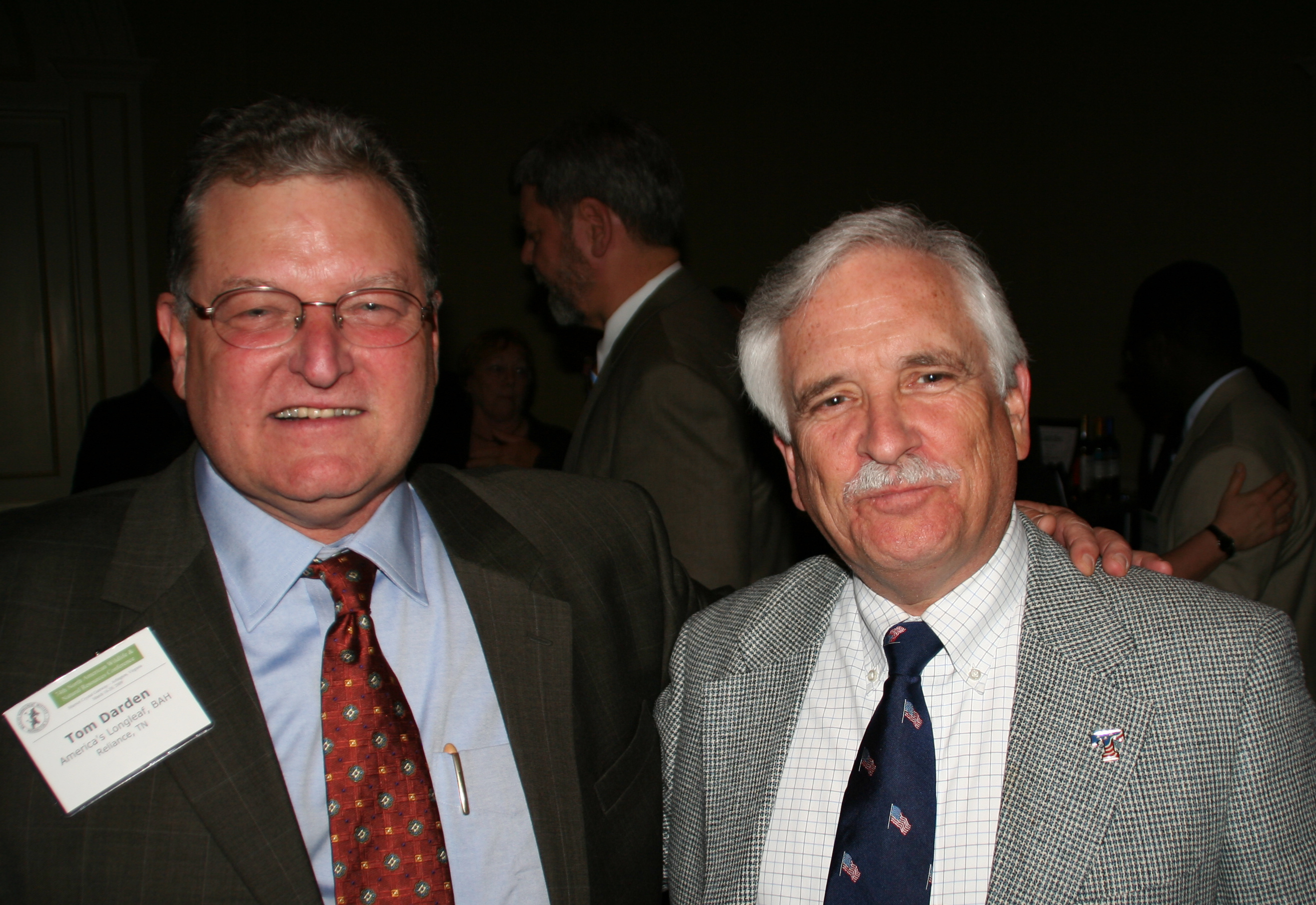 Tom Darden (L), Senior Editor of the Conservation Plan, with Mike Countess of the Southern Group of State Foresters